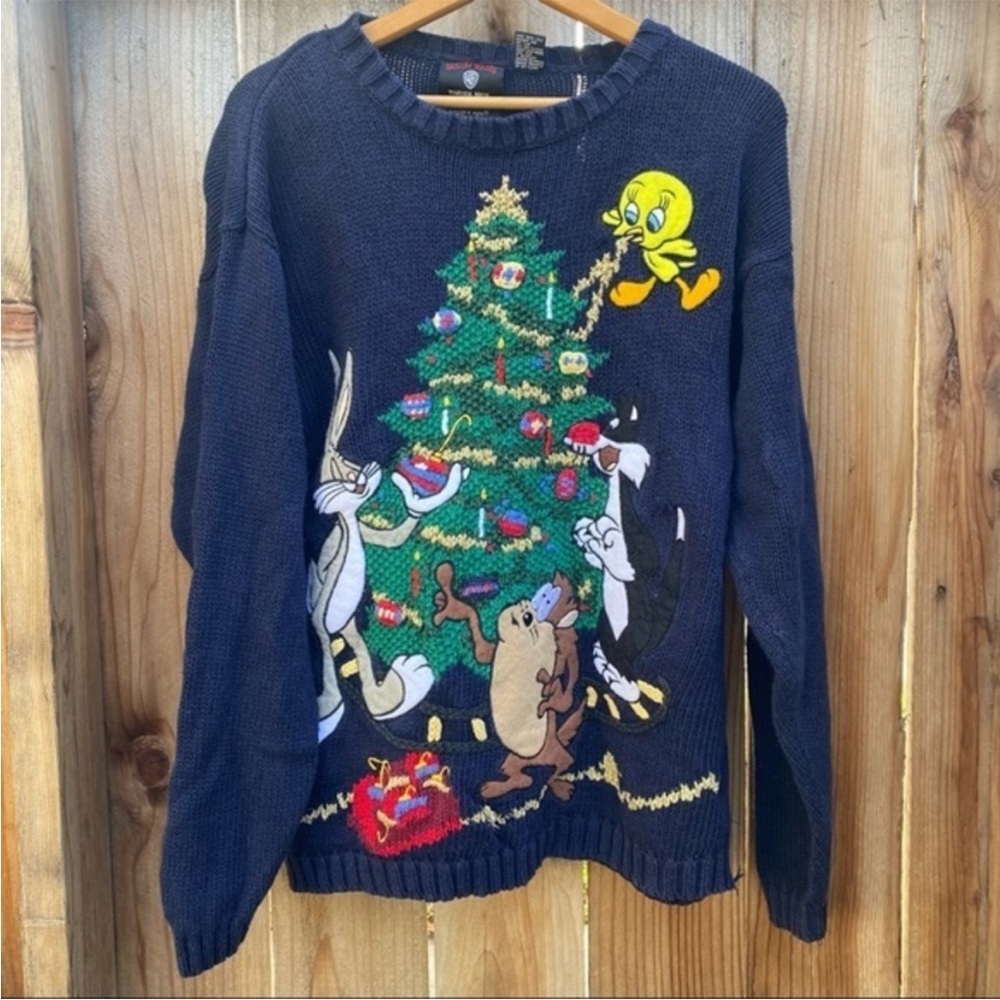 VINTAGE LOONEY TUNES CHRISTMAS  UGLY Christmas SWEATER